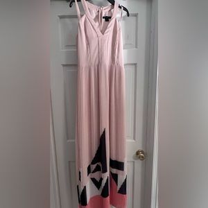 French Connection Pink and Black Maxi Dress